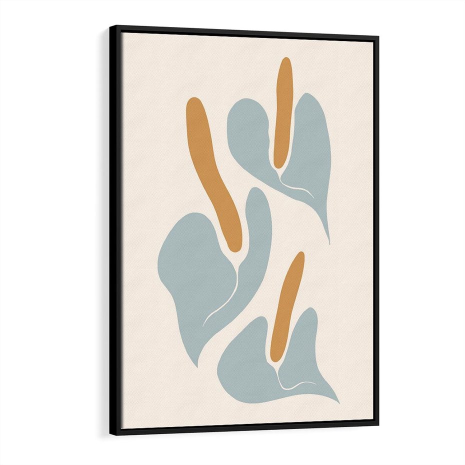 Obraz w ramie 70x100 - Kwiaty Pasteli - kwiaty, nowoczesne i minimalistyczne - rama czarna