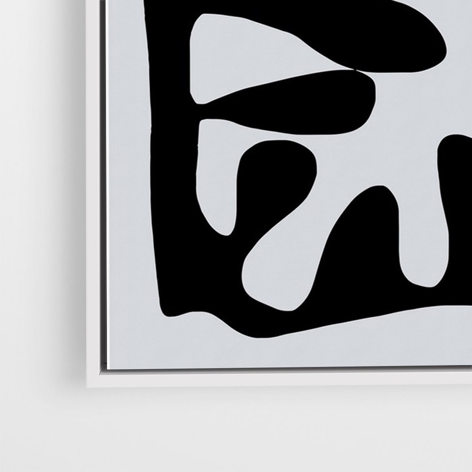 Obraz w ramie 80x120 - Taniec Kształtów - matisse, sztuka nowoczesna - rama biała