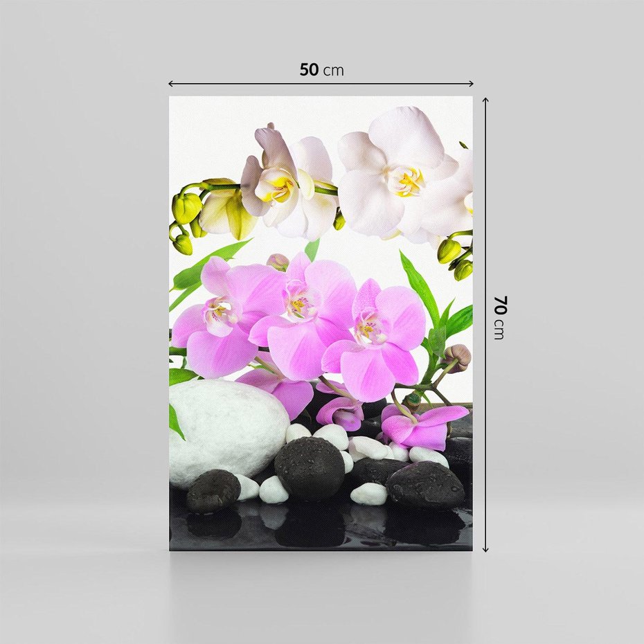 Obraz na płótnie 50x70 - Orchidea w SPA - spa, orchidea