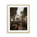 Plakat w ramie 40x50 - Jesienne Uroki Holandii: Kanały i Most - Holandia, kanały - rama drewno