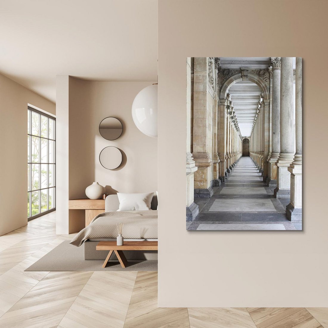 Obraz na płótnie 80x120 - Uroki Kolumn - kolumny, architektura