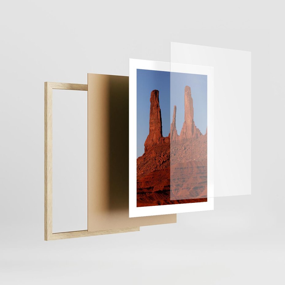 Plakat w ramie 30x40 - Wielki Kanion - majestat pustyni - Wielki Kanion, pustynia - rama drewno