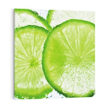Obraz na płótnie 70x70 - Soczyste limonki - limonki, owoce