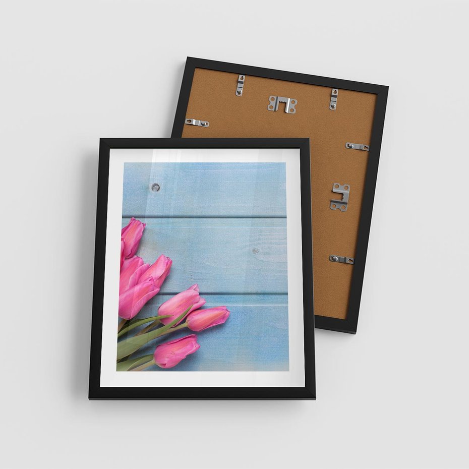 Plakat w ramie 40x50 - Piękno w pełnym rozkwicie - kwiaty, tulipany - rama czarna