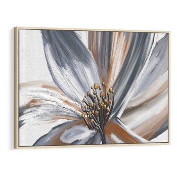 Obraz w ramie 70x50 - Olejne kwiaty - wyraz emocji - kwiaty, malowane - rama drewno