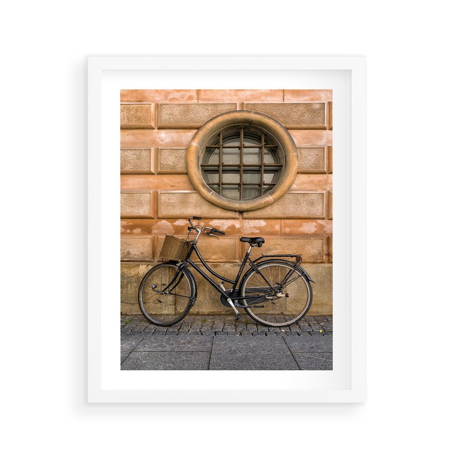 Plakat w ramie 40x50 - Holenderska Ikona - rower, Holandia - rama biała