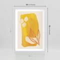 Plakat w ramie 50x70 - Kolorowe Marzenia - abstrakcyjna żółta plama, akwarela - rama biała