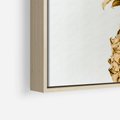 Obraz w ramie 100x70 - Ekskluzywny Akcent - złoty, ananas - rama drewno