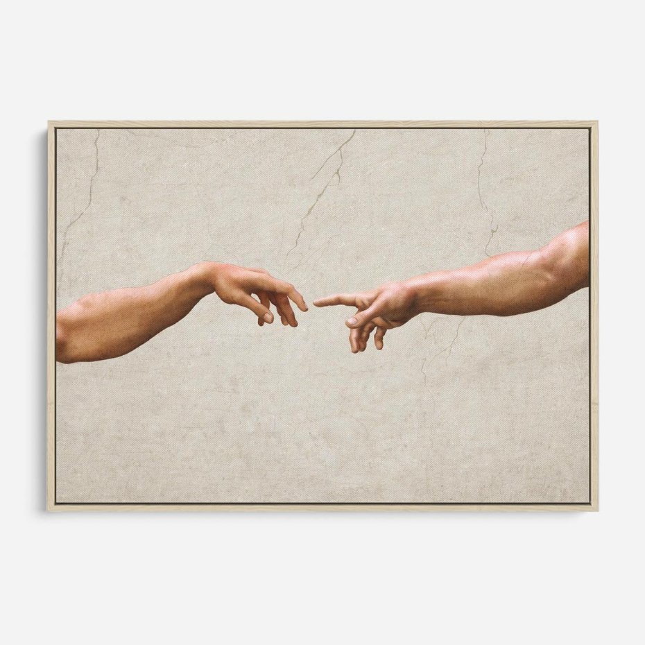 Obraz w ramie 100x70 - Antyczna Twórczość - inspiracja, Michał Anioł - rama drewno