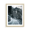 Plakat w ramie 40x50 - Zimowa Przygoda - zima w górach, droga - rama drewno