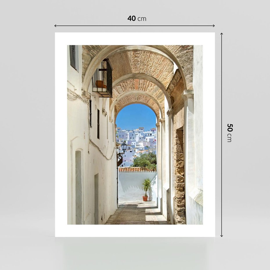 Plakat bez ramy 40x50 - Romantyczna Przeprawa - romantyczna, uliczka