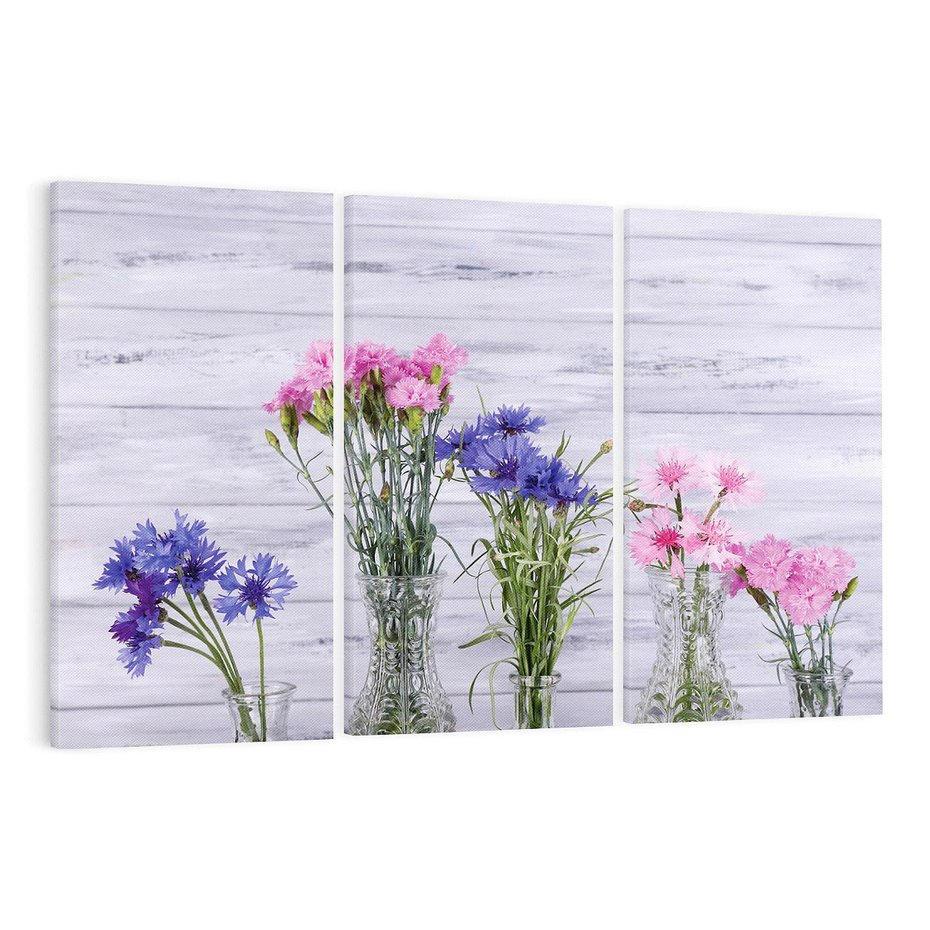 Obraz na płótnie 120x80 - Kwiatowe impresje - kwiaty,