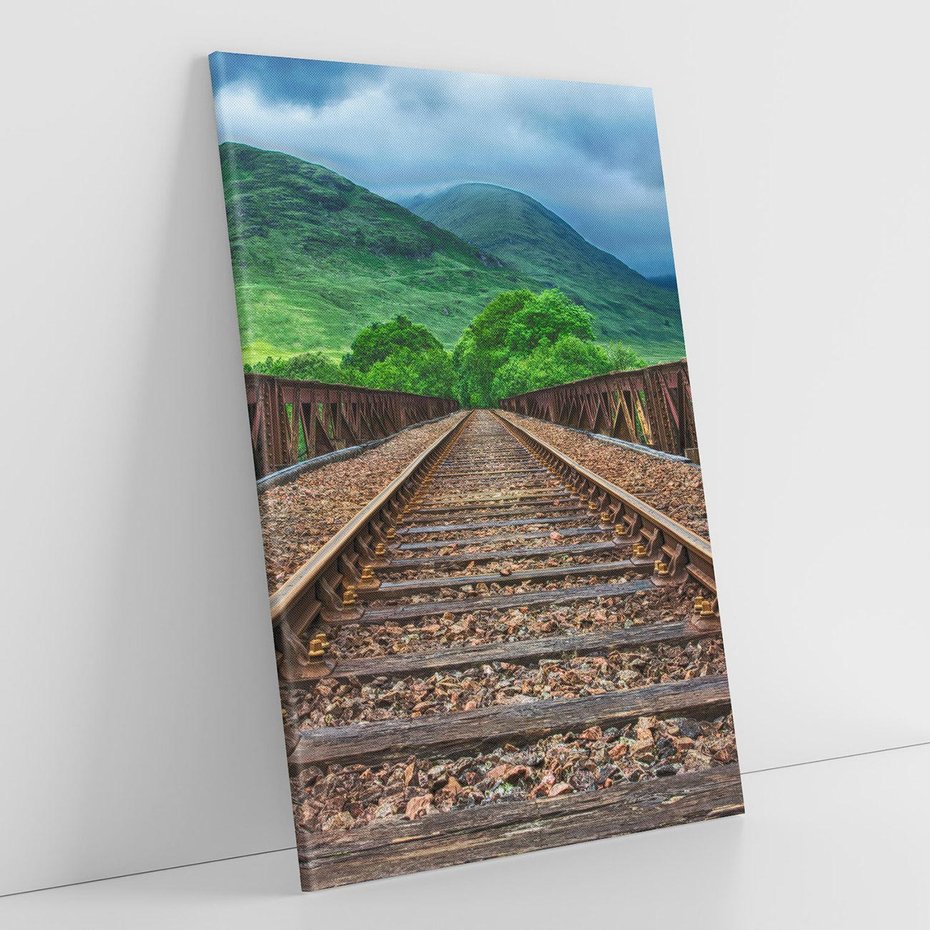 Obraz na płótnie 70x100 - Most Kolejowy - Tropy Podróży w Nocnej Ciszy - most, kolej