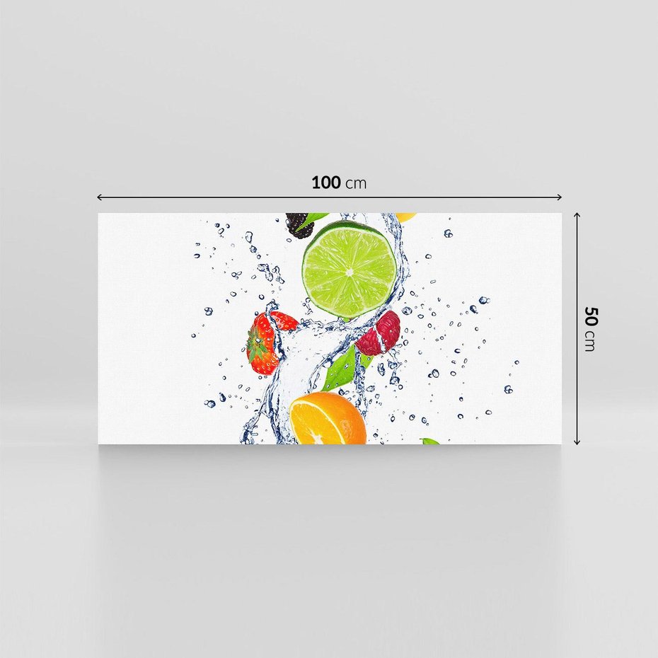 Obraz na płótnie 100x50 - Kulinarne Inspiracje - owoce, woda