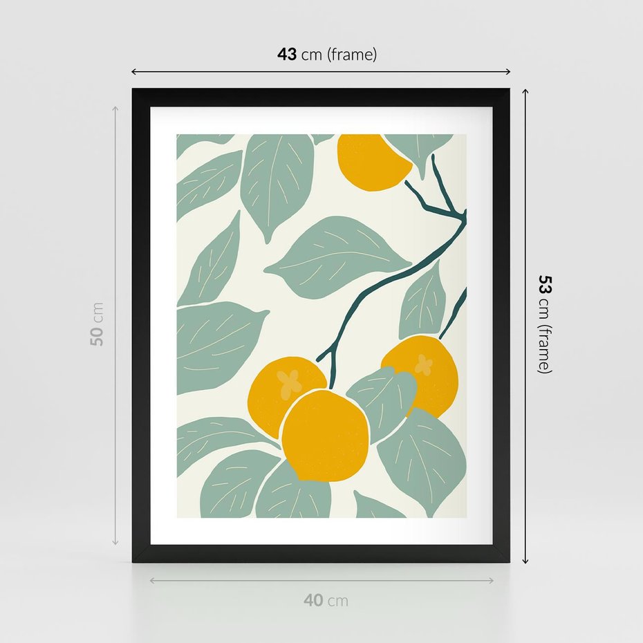 Plakat w ramie 40x50 - Wewnętrzna Melodia - plakat, nowoczesna sztuka - rama czarna