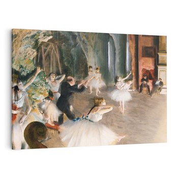 Obraz na płótnie 100x70 - The Rehearsal Onstage (1874), Edgar Degas - Reprodukcja - reprodukcja, obraz na płótnie