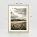 Plakat w ramie 30x40 - Nostalgiczny Krajobraz - pole, krajobraz - rama drewno