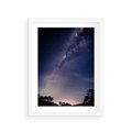 Plakat w ramie 30x40 - Gwiaździste Ujęcie - gwiaździste niebo, noc - rama biała