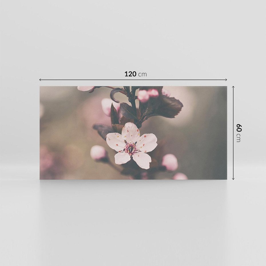 Obraz na płótnie 120x60 - Przemijający Urok - kwitnąca, wiśnia