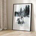 Plakat bez ramy 30x40 - Świąteczna Przygoda - renifer, śnieg