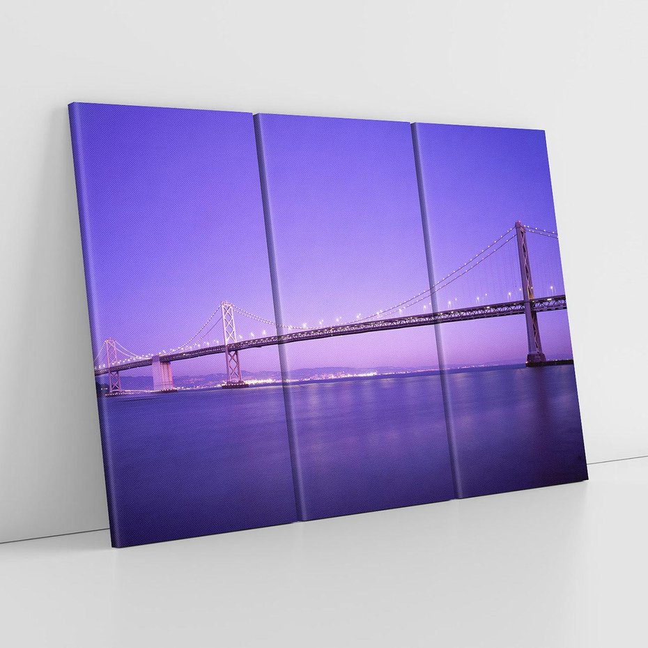 Obraz na płótnie 120x80 - Most nad rzeką w USA - most, rzeka