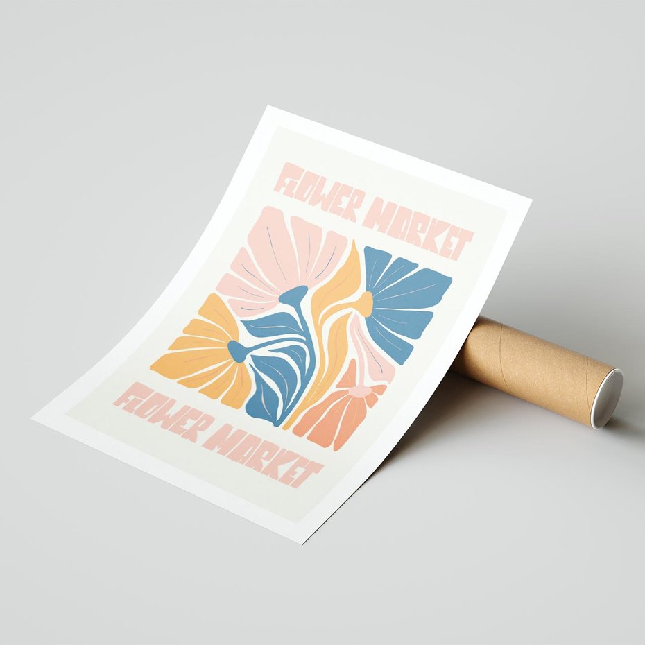 Plakat bez ramy 30x40 - Spójny Dysonans - pastelowe kolory, typografia