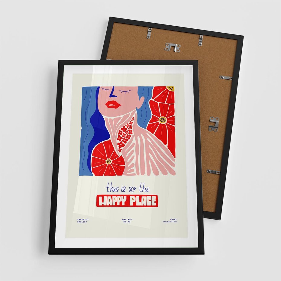 Plakat w ramie 50x70 - Abstrakcyjna Afirmacja - sztuka nowoczesna, abstrakcyjny styl - rama czarna