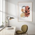 Plakat w ramie 50x70 - Migotliwe Harmonie - abstrakcja, sztuka nowoczesna - rama drewno