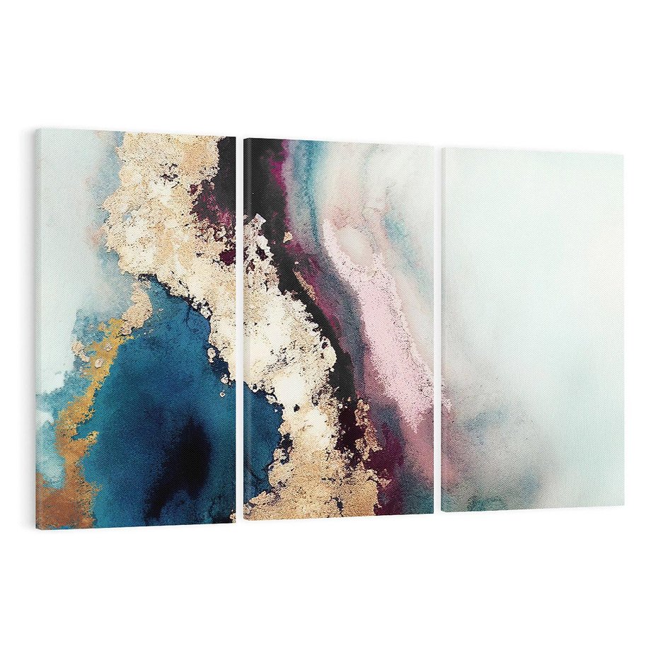 Obraz na płótnie 120x80 - Elegancki Impuls - abstrakcyjne plamy, rozlana farba