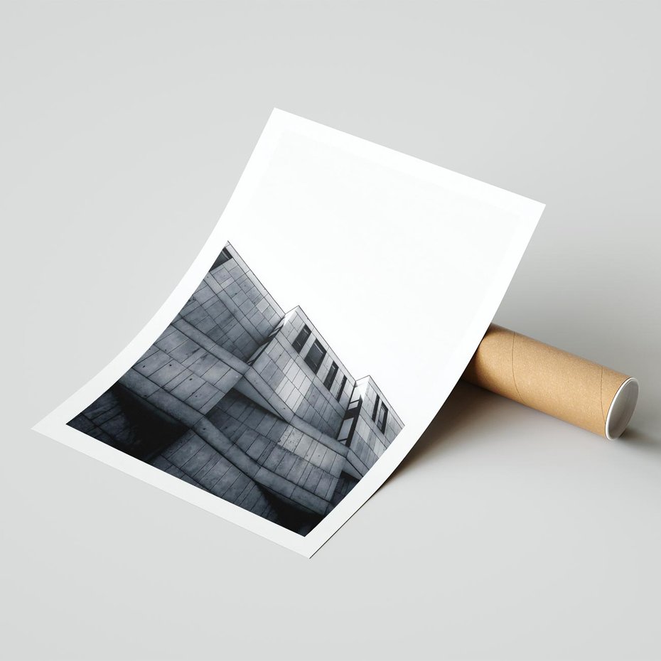 Plakat bez ramy 30x40 - Surowa Elegancja Architektury - architektura, surowe formy