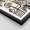 Plakat w ramie 30x40 - Ekspresyjne Odbicia Współczesności - abstrakcyjna grafika, minimalizm - rama czarna