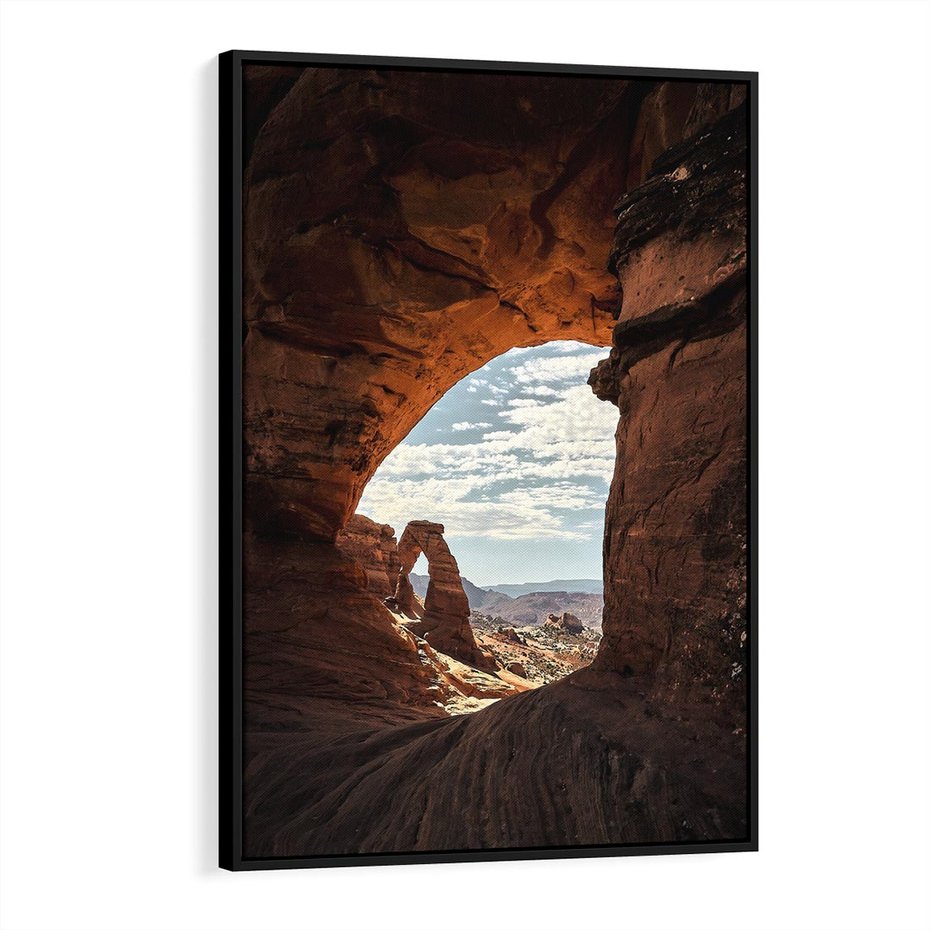 Obraz w ramie 50x70 - Magia pustynnego kanionu - pustynia, kanion - rama czarna