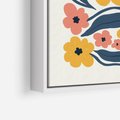 Obraz w ramie 80x120 - Pastelowe Impresje - pastelowe kwiaty, abstrakcyjna kompozycja - rama biała