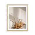 Plakat w ramie 40x50 - Natura i Elegancja: Obraz Boho - trawy, boho - rama drewno