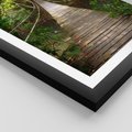Plakat w ramie 40x50 - Przez Dżunglę - most, linowy - rama czarna