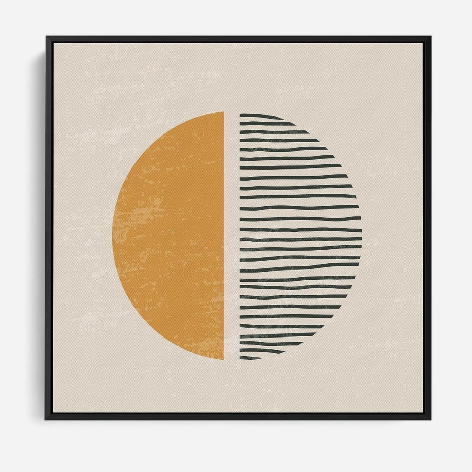 Obraz w ramie 50x50 - Kształty Nowych Granic - nowoczesna sztuka, minimalizm - rama czarna