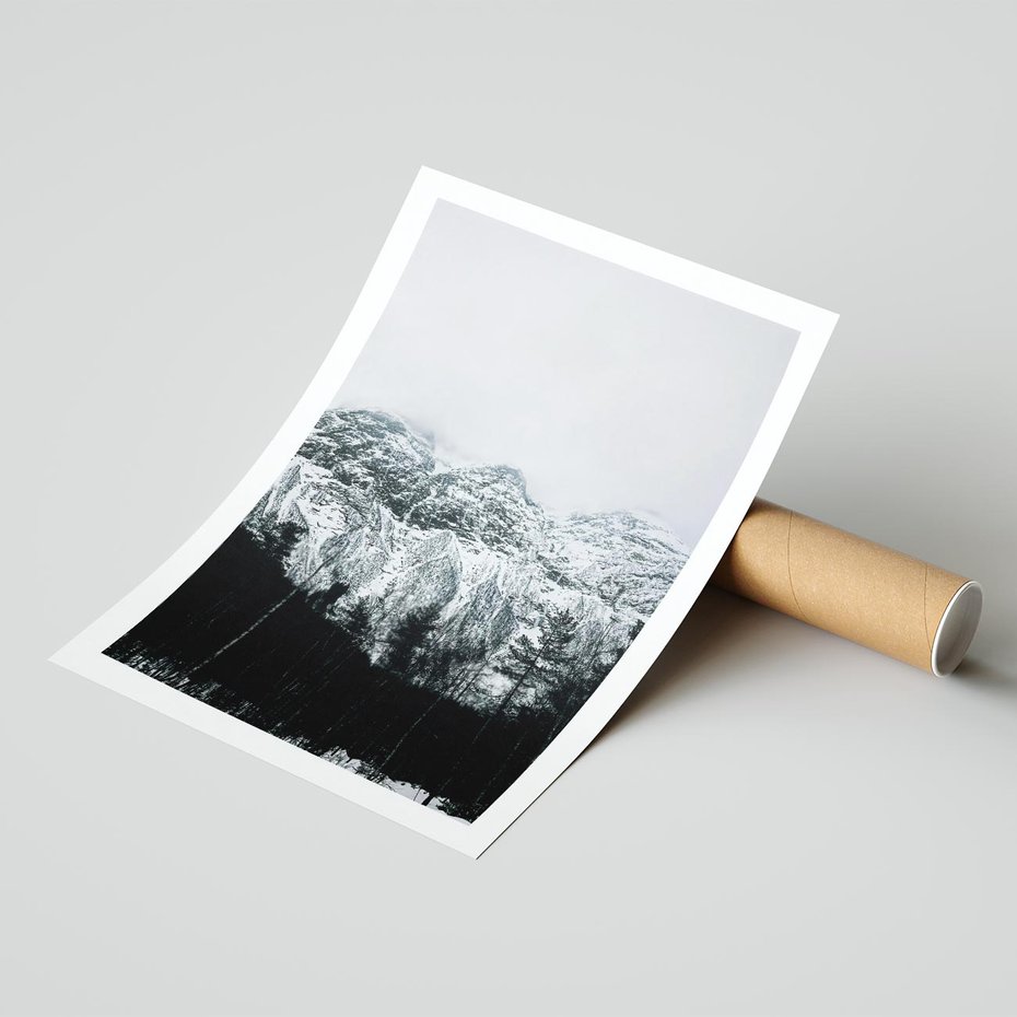 Plakat bez ramy 30x40 - Zimowe Uroki Gór - góry ośnieżone, krajobraz górski