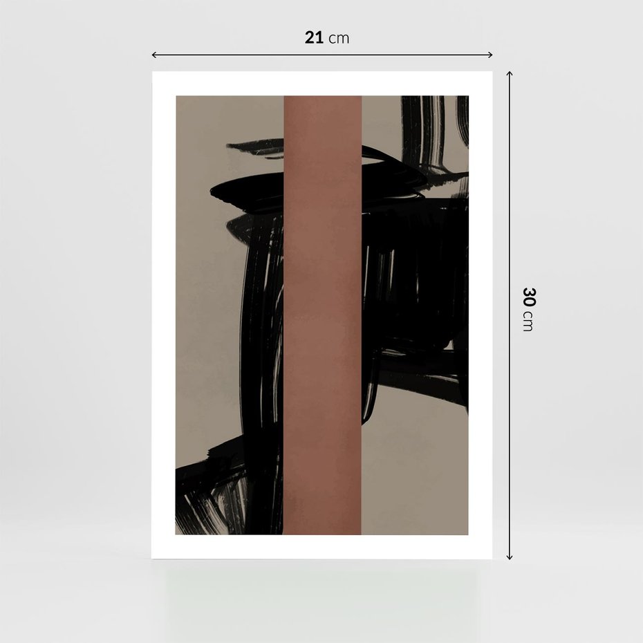 Plakat bez ramy 21x30 - Niezwykłe Przeobrażenia - abstrakcja, czarne splatane linie