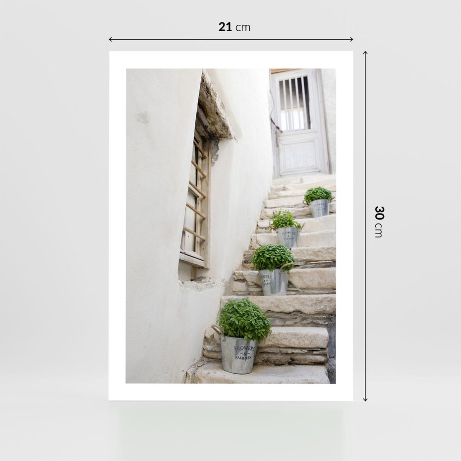 Plakat bez ramy 21x30 - Wznoszące się Marzenia - schody, perspektywa