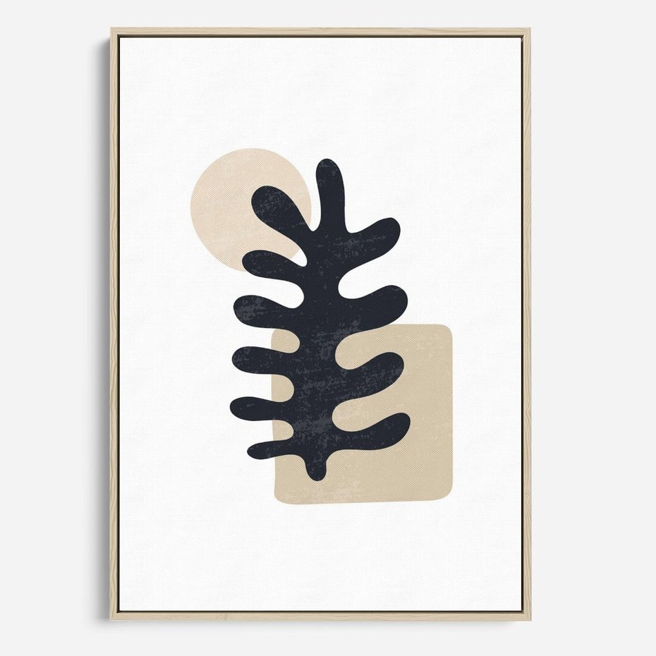 Obraz w ramie 80x120 - Opowieść Przenikających Energii - inspiracja mattise, abstrakcja - rama drewno