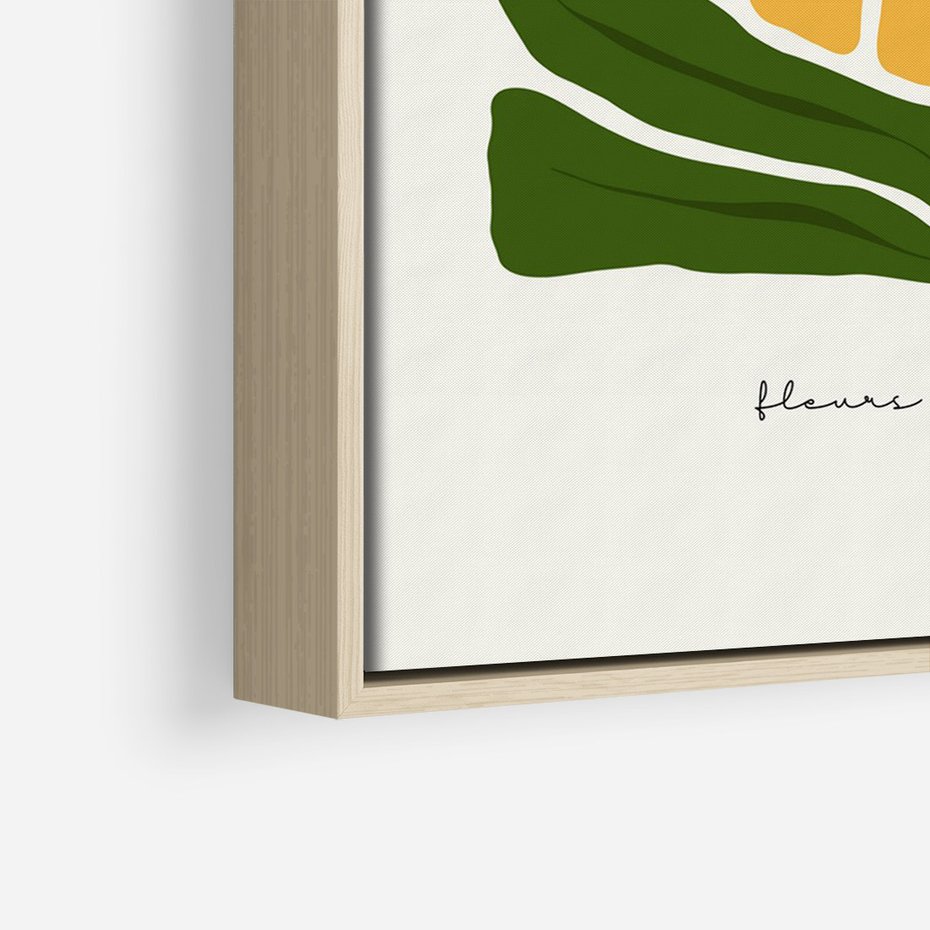 Obraz w ramie 50x70 - Kreatywne Wibracje - sztuka nowoczesna, kolorowe kwiaty - rama drewno