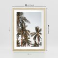 Plakat w ramie 30x40 - Palmy - tęsknota za Hawajami - palmy, Hawaje - rama drewno