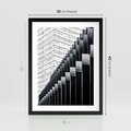 Plakat w ramie 30x40 - Architektura Stopniowa - architektura, budynki - rama czarna