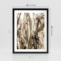 Plakat w ramie 40x50 - Retro Pole Kukurydzy - retro zdjęcie, sepia - rama czarna