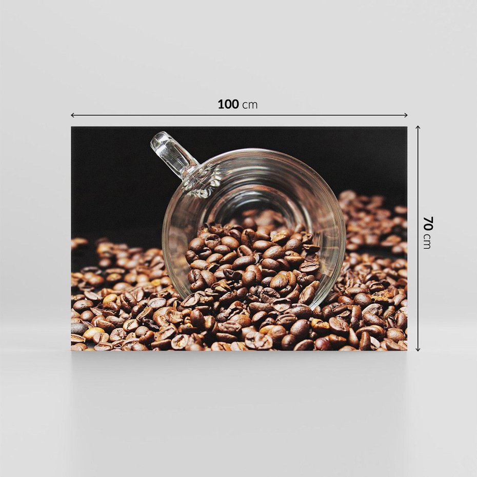 Obraz na płótnie 100x70 - Kawa ziarna pełne aromatu - kawa, ziarna