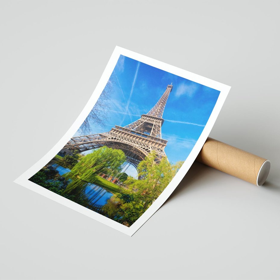 Plakat bez ramy 21x30 - Wieża Eiffla w Paryżu - Eiffla, Paryż