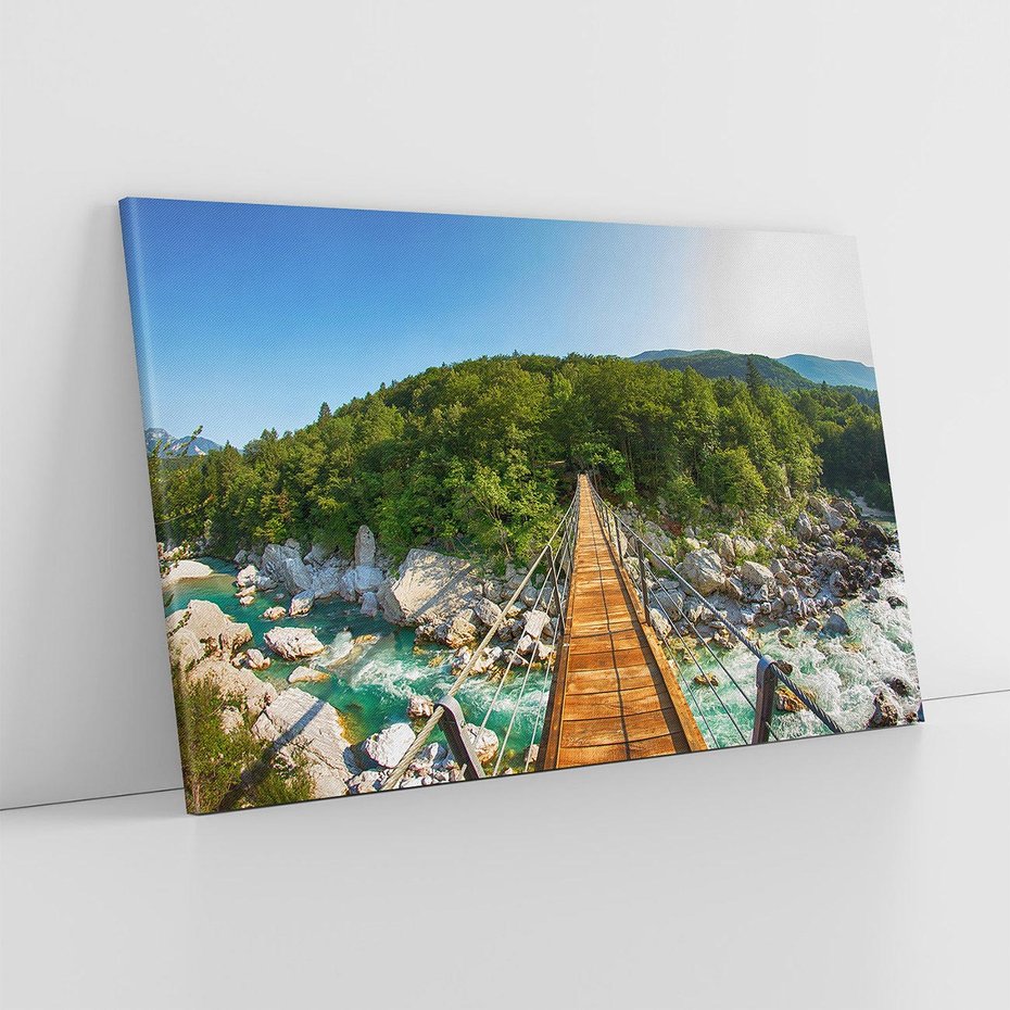 Obraz na płótnie 70x50 - Most w górach: siła natury - most, góry