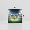 Obraz na płótnie 40x40 - Piłka nożna na stadionie: Pasja sportu - stadion, piłka
