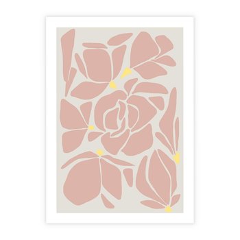 Plakat bez ramy 40x50 - Rozplątane Akwarelowe Formy - abstrakcyjne boho kwiaty, kompozycja