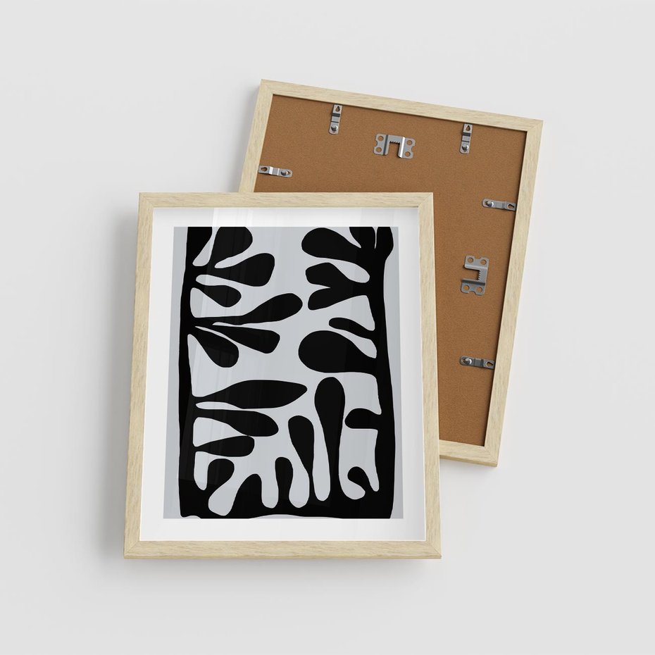 Plakat w ramie 40x50 - Taniec Kształtów - matisse, sztuka nowoczesna - rama drewno